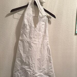 Zara White Halter Mini Dress